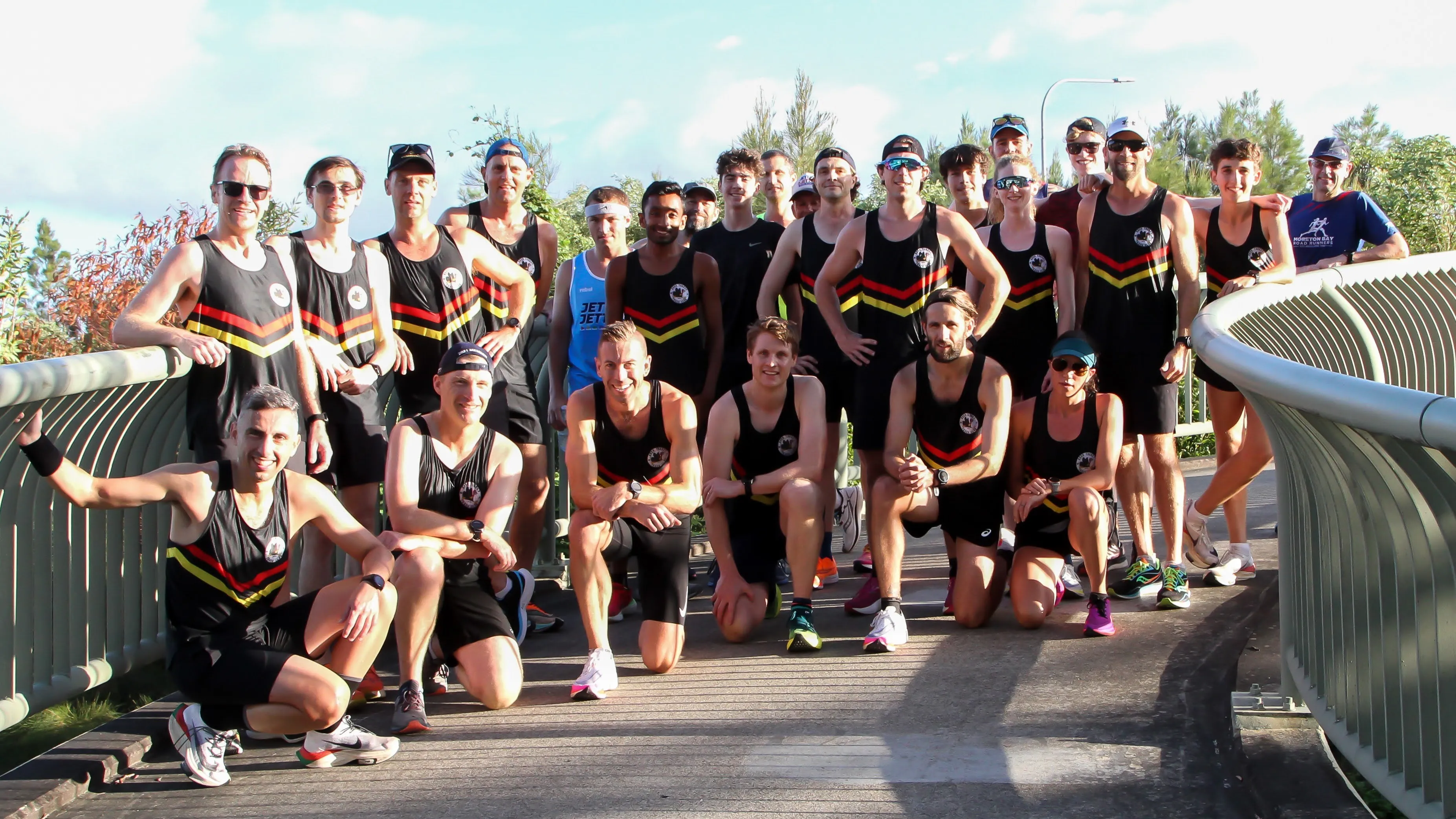Round Three runners gathered after the race